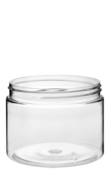 Cylindrical jar 500ml 100CT PET clear brickpack